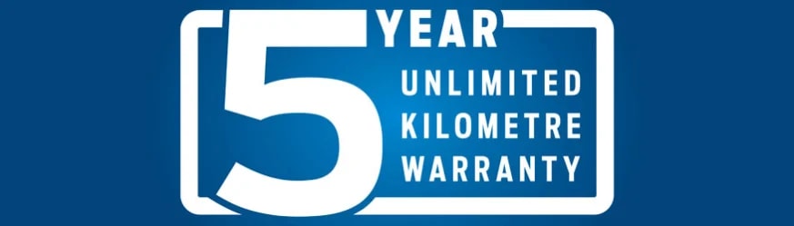 Ford's 5 Year Unlimited Kilometre Warranty banner