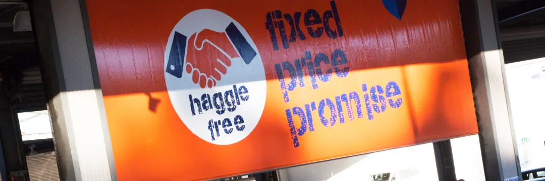 Haggle Free Fixed Price Promise​ banner