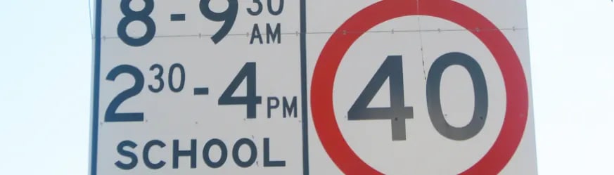 School Terms and 40 Zones banner